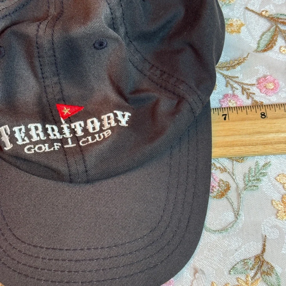 Territory Golf Club MN American Dry Goods Faded Black Cotton Strapback Hat Cap